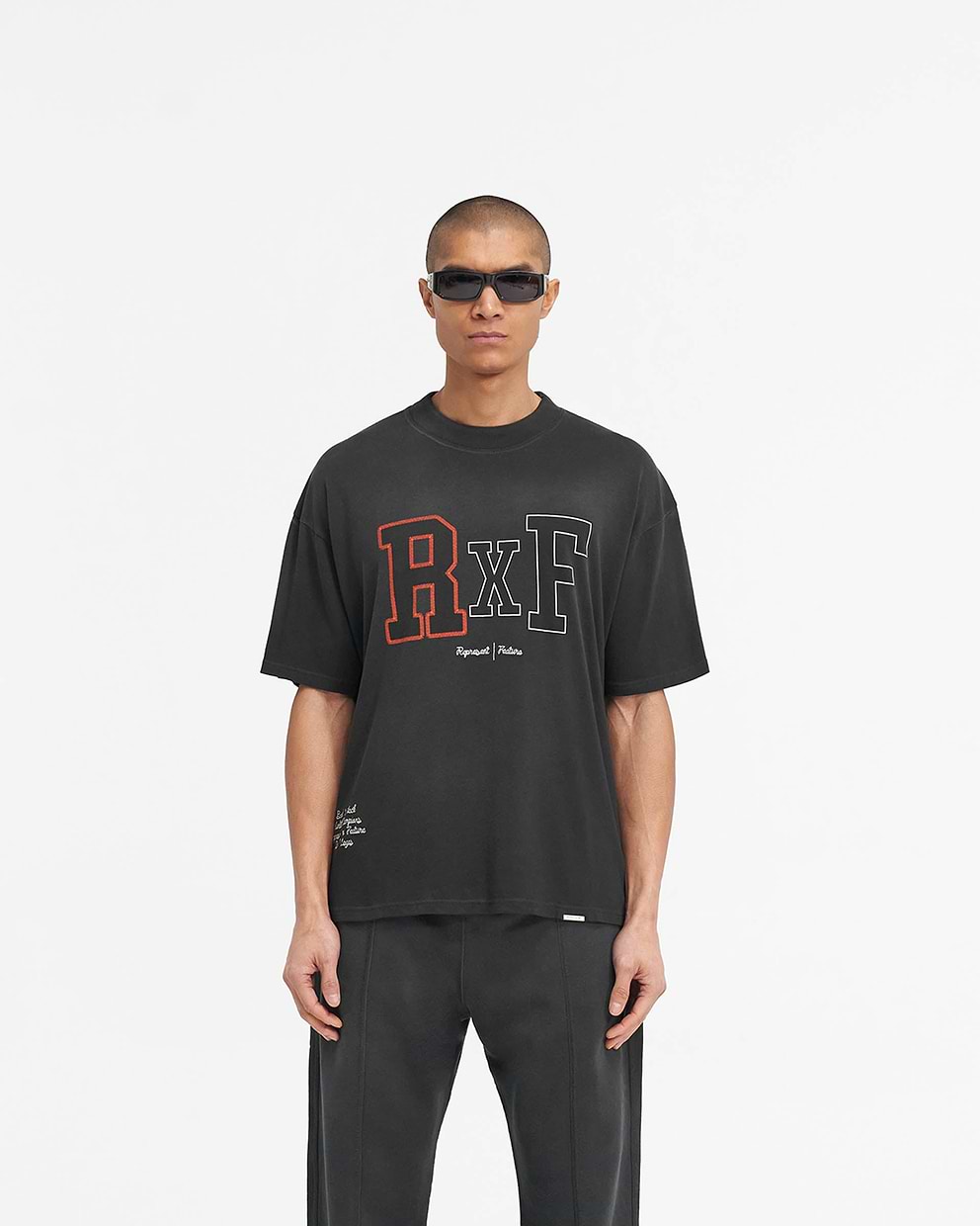 Represent X Feature Champions T-Shirt - Stained Black